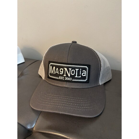 MAGNOLIA Waco Texas Snapback Mesh trucker Chip Joanna Gaines Gray white Hat Cap - Picture 1 of 3